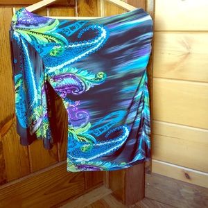 One Shoulder Printed Top